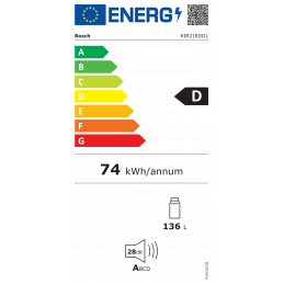 Bosch KIR21EDD1 Einbaukühlschrank mit VitaFresh XXL