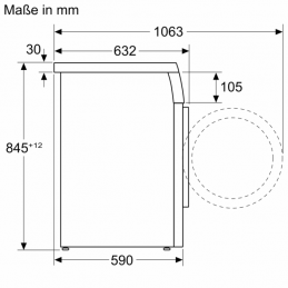 Constructa CWF14T01U Waschmaschine – Unterbaufähig, Energieklasse A