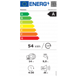 Siemens SN53ES22CE Geschirrspüler teilintegrierbar, 14 MG, Energieklasse A, 42 dB