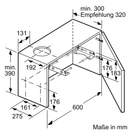 Siemens LI64LB531 integrierbare Flachschirmhaube 60 cm