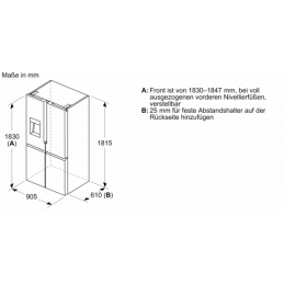 Siemens KF96IAPEA Kühl-/Gefrierkombination mit Eis- & Wasserspender