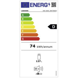 LIEBHERR URd3600-20 UB Unterbaukühlschrank | 127 Liter, 34 dB