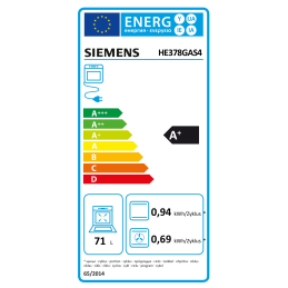 Siemens HE378GAS4 + EI645CFB6M Unterbau-Backofen mit Kochfeldsteuerung