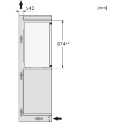 Miele 12269530 K 7127 D Einbau-Kühlschrank 88cm Nischenhöhe