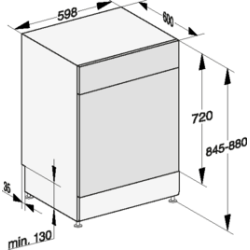 Miele 12845800 G 5811 SC Front Active Plus Stand-Geschirrspüler