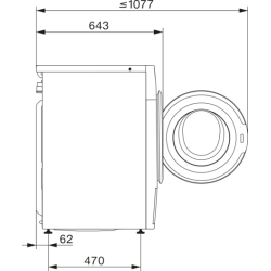 Miele 12703550 WWA120 WPS 8kg Active W1 Waschmaschine Frontlader
