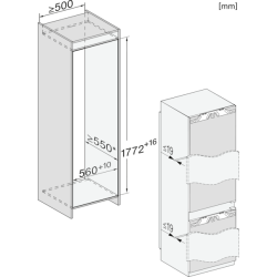 Miele 12445050 KF 7742 C Einbau-Kühl-Gefrierkombination 178cm Nischenhöhe