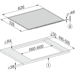 Miele 12337590 KM 7061 FR Herdgesteuertes Induktionskochfeld