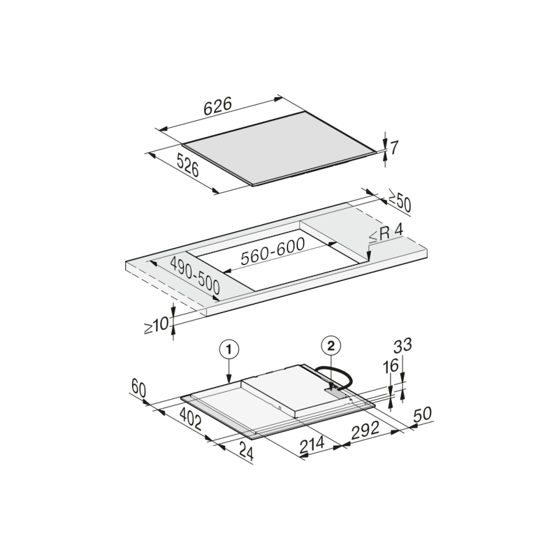 Miele 12315500 KM 7361 FR Herdunabhängiges Induktionskochfeld