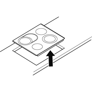 Typenschild Kochfeld Unterseite